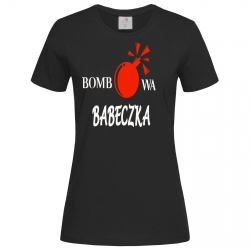 Koszulka z nadrukiem Dla Babci " Bombowa Babeczka  "